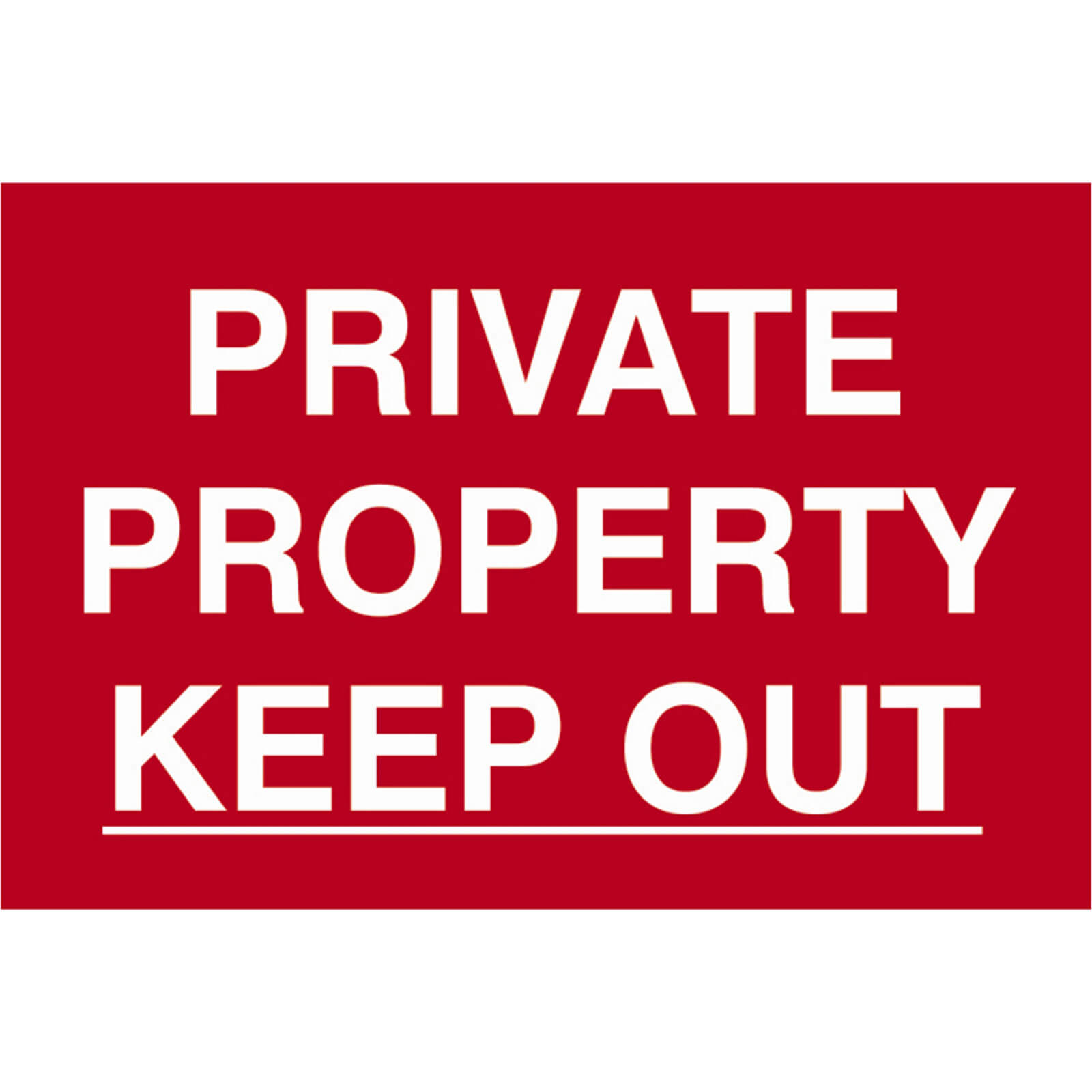Image of Scan Private Property Keep Out Sign 300mm 200mm Standard