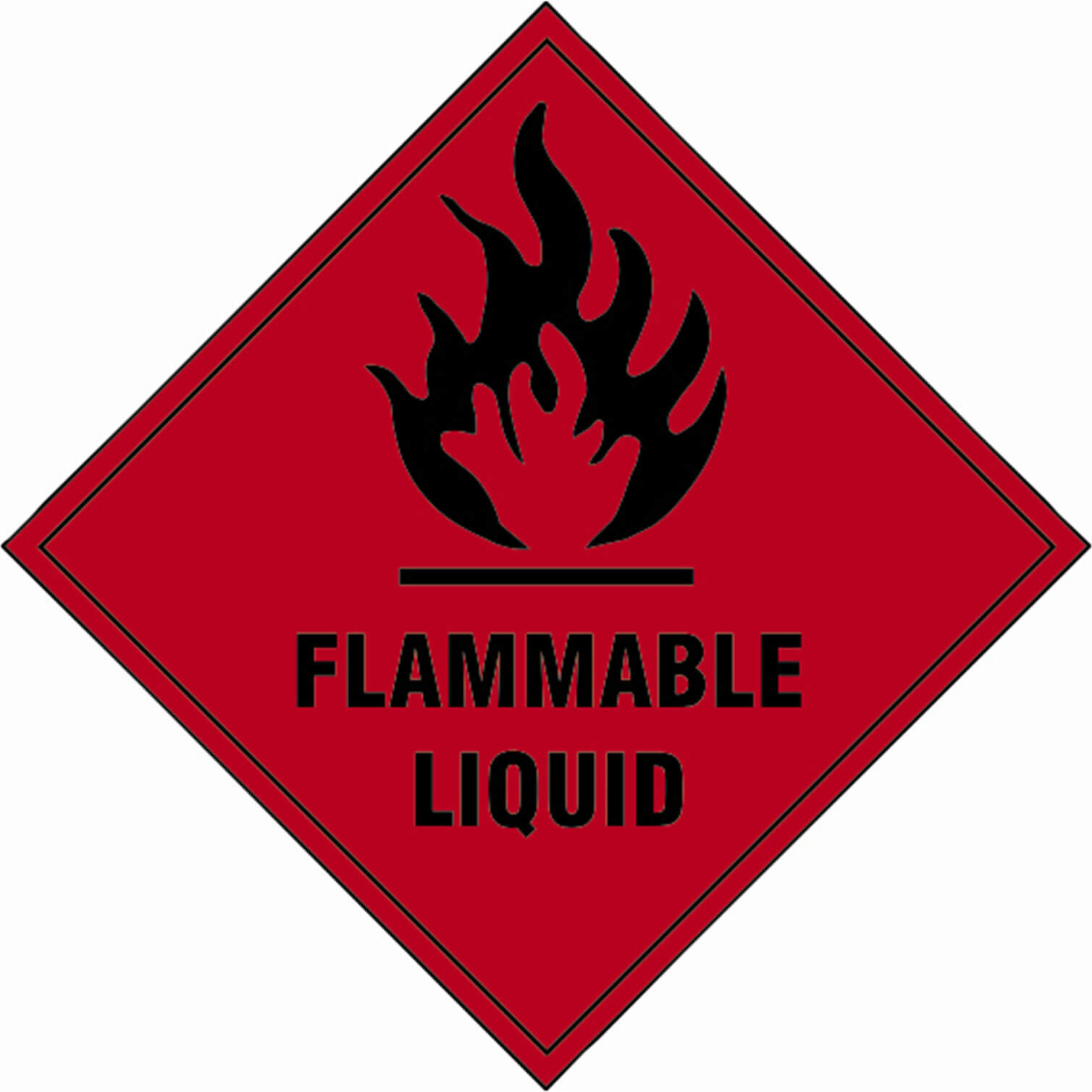 Image of Scan Flammable Liquid Sign 100mm 100mm Standard
