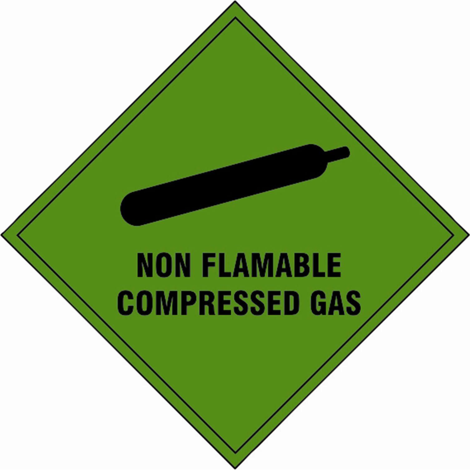 Image of Scan Non Flammable Compressed Gas Sign 100mm 100mm Standard