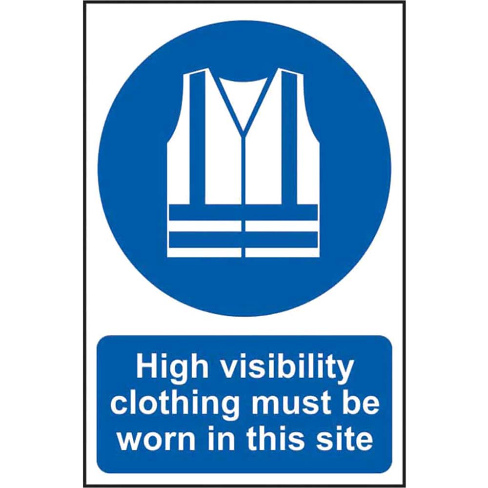 Scan High Visibility Jackets Must Be Worn In This Site PVC Sign 200mm 300mm Standard