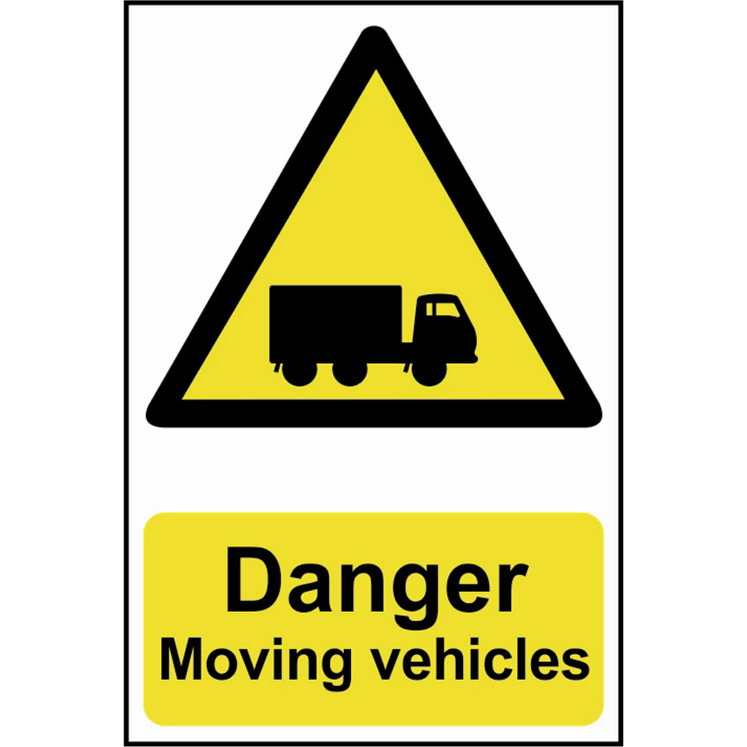 Image of Scan Danger Moving Vehicles Sign 400mm 600mm Standard