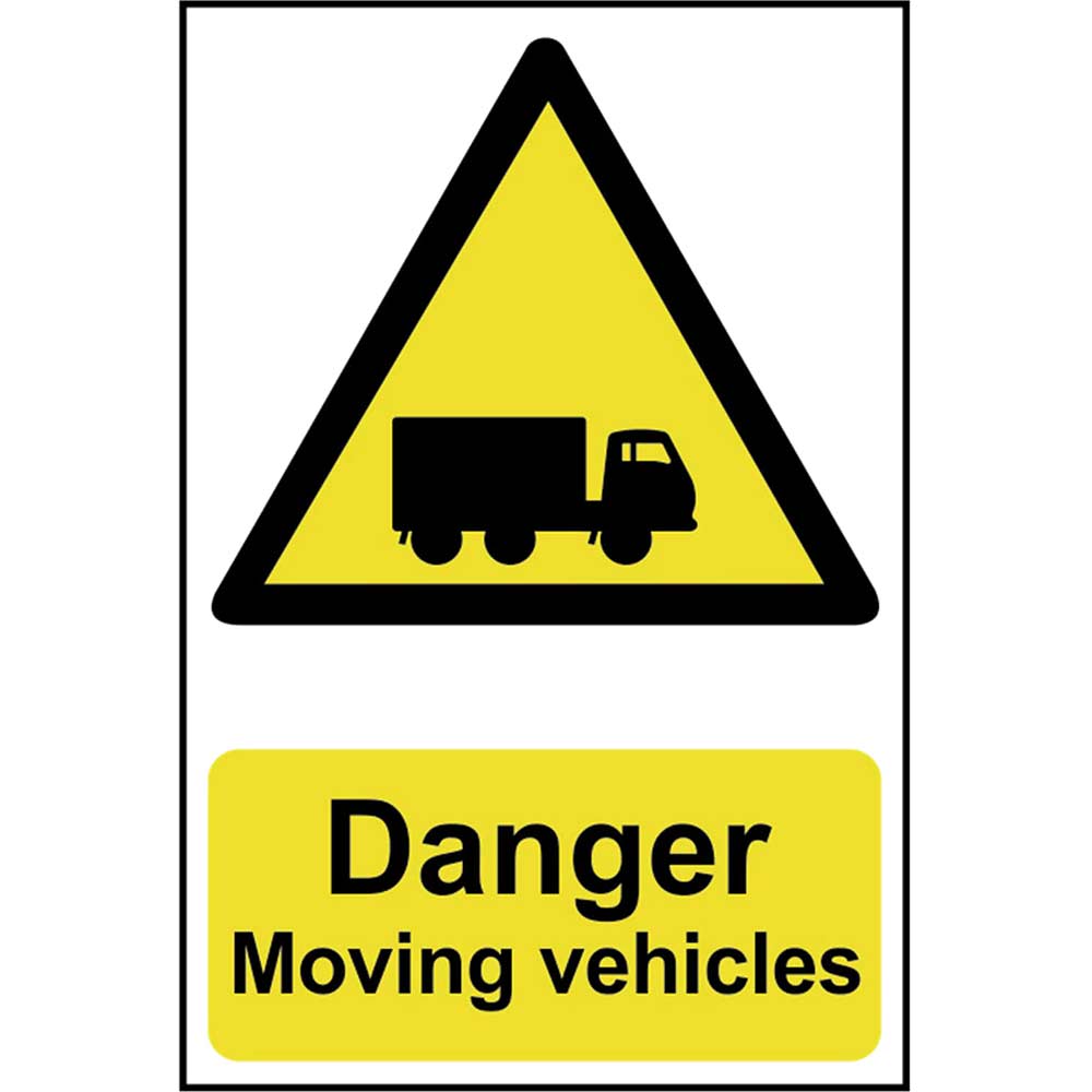 Image of Scan Danger Moving Vehicles Sign 400mm 600mm Standard