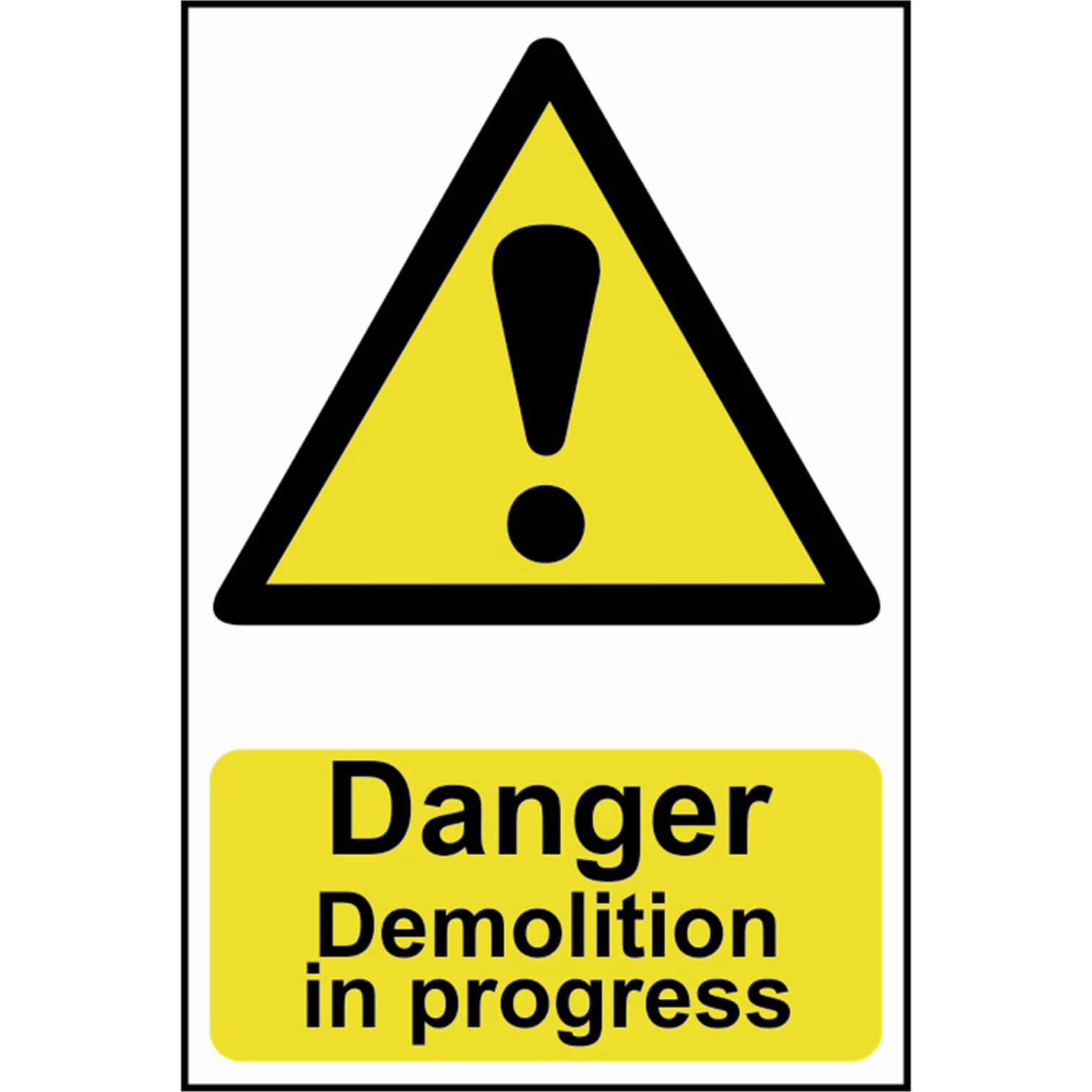 Image of Scan Danger Demolition In Progress Sign 400mm 600mm Standard