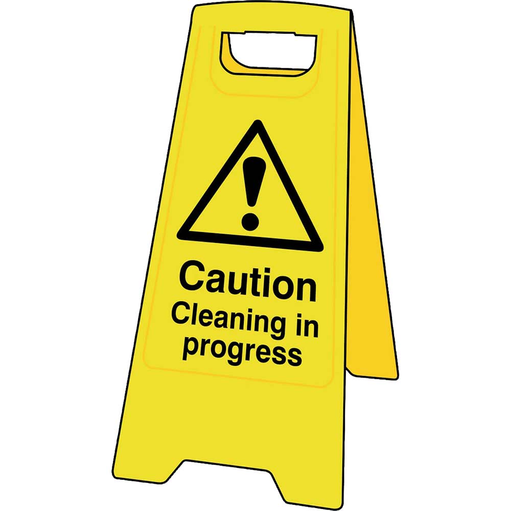 Image of Scan Heavy Duty A-Board Sign - Caution Cleaning In Progress