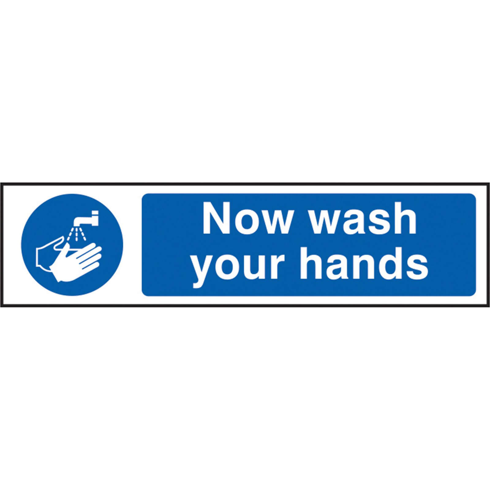 Image of Scan Now Wash Your Hands Sign 200mm 50mm Standard