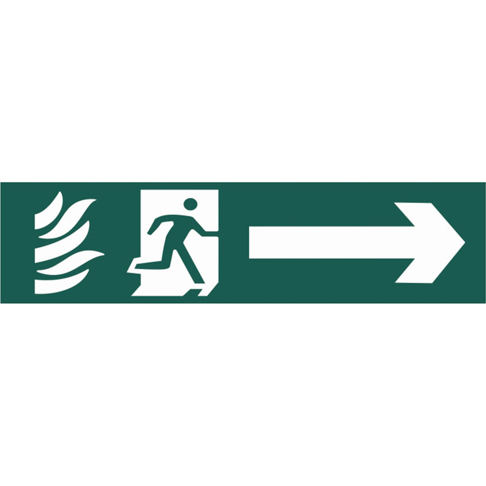 Image of Scan Running Man Arrow Right Sign 200mm 50mm Standard