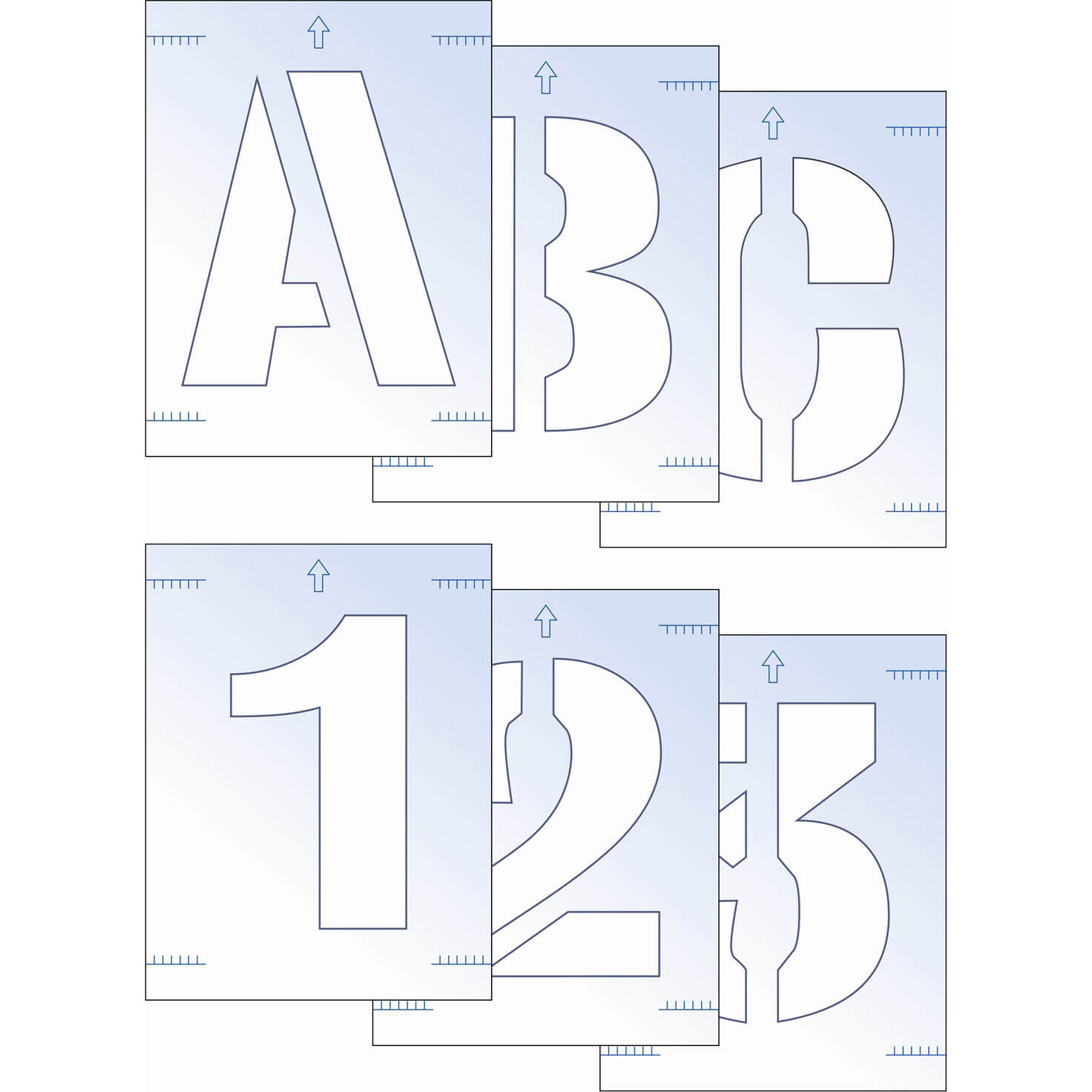 Image of Scan Letter and Number Stencil Kit 25mm