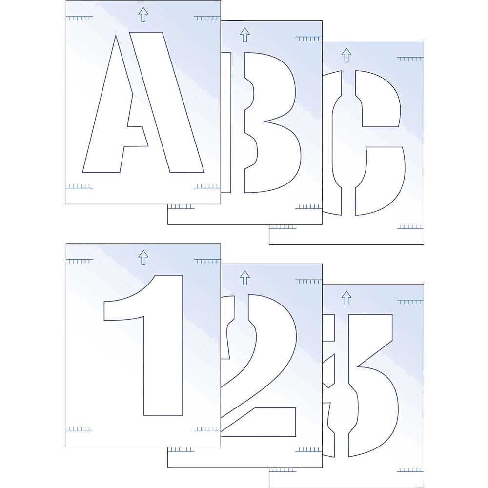 Image of Scan Letter and Number Stencil Kit 50mm