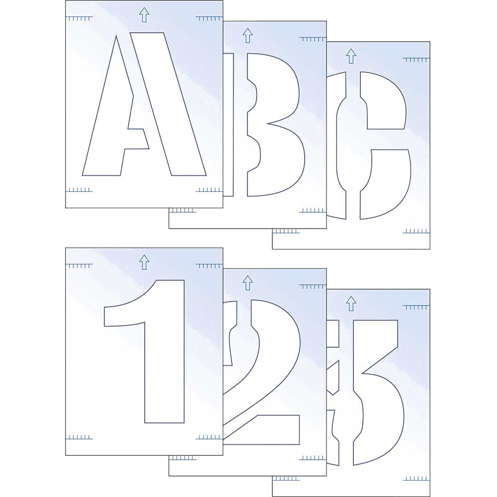 Scan Letter and Number Stencil Kit 100mm