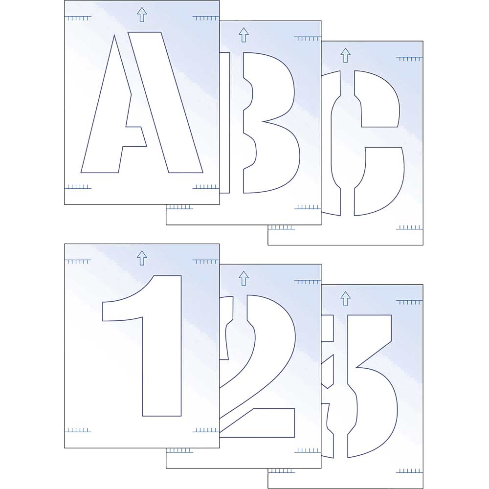 Image of Scan Letter and Number Stencil Kit 100mm