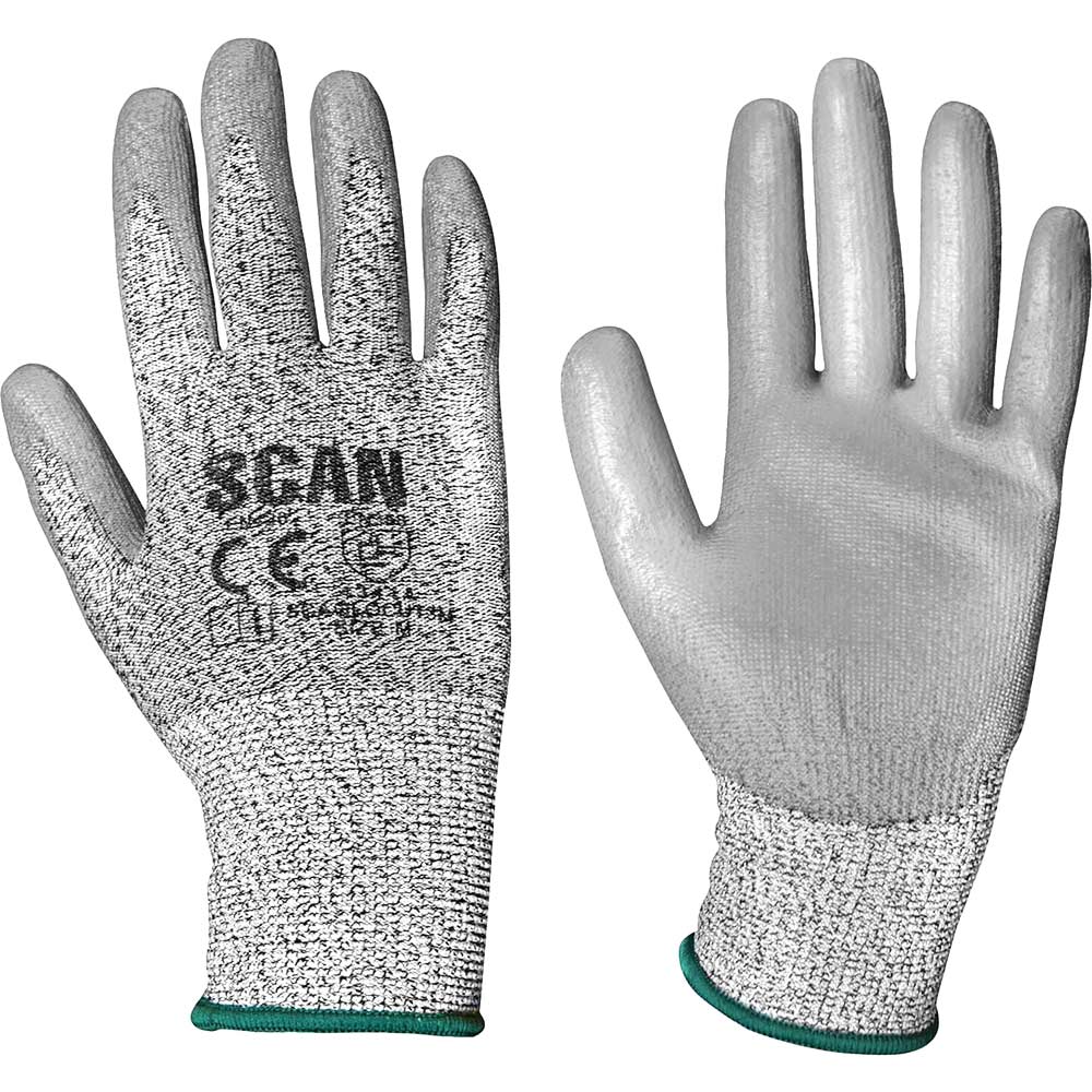 Scan PU Coated Cut 3 Gloves Grey M