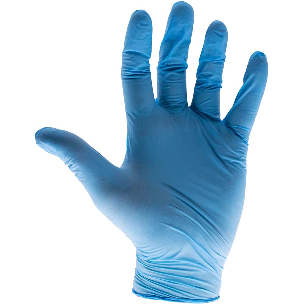 Scan Blue Nitrile Disposable Gloves Blue L Pack of 100