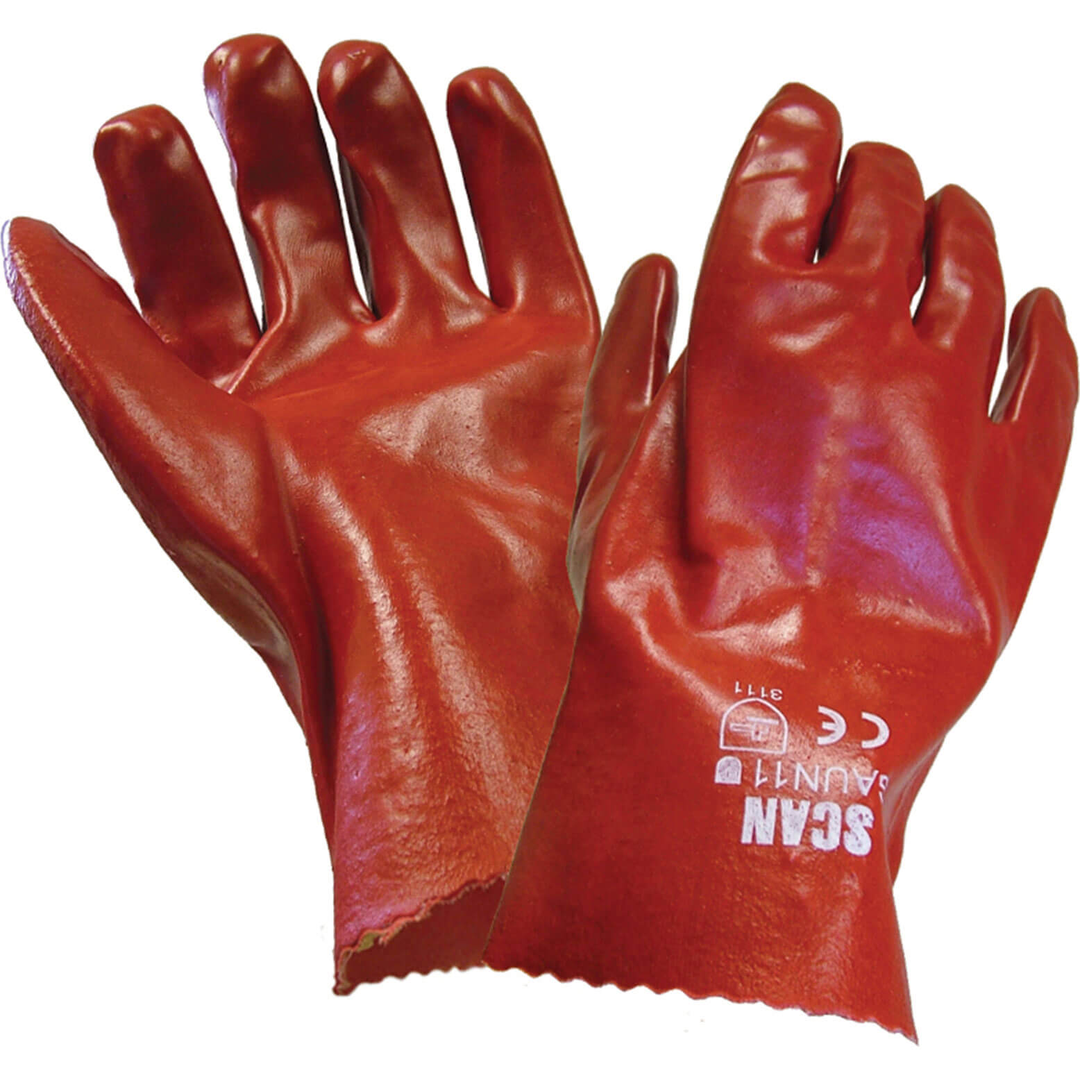 Image of Scan PVC Gauntlet Glove Red L