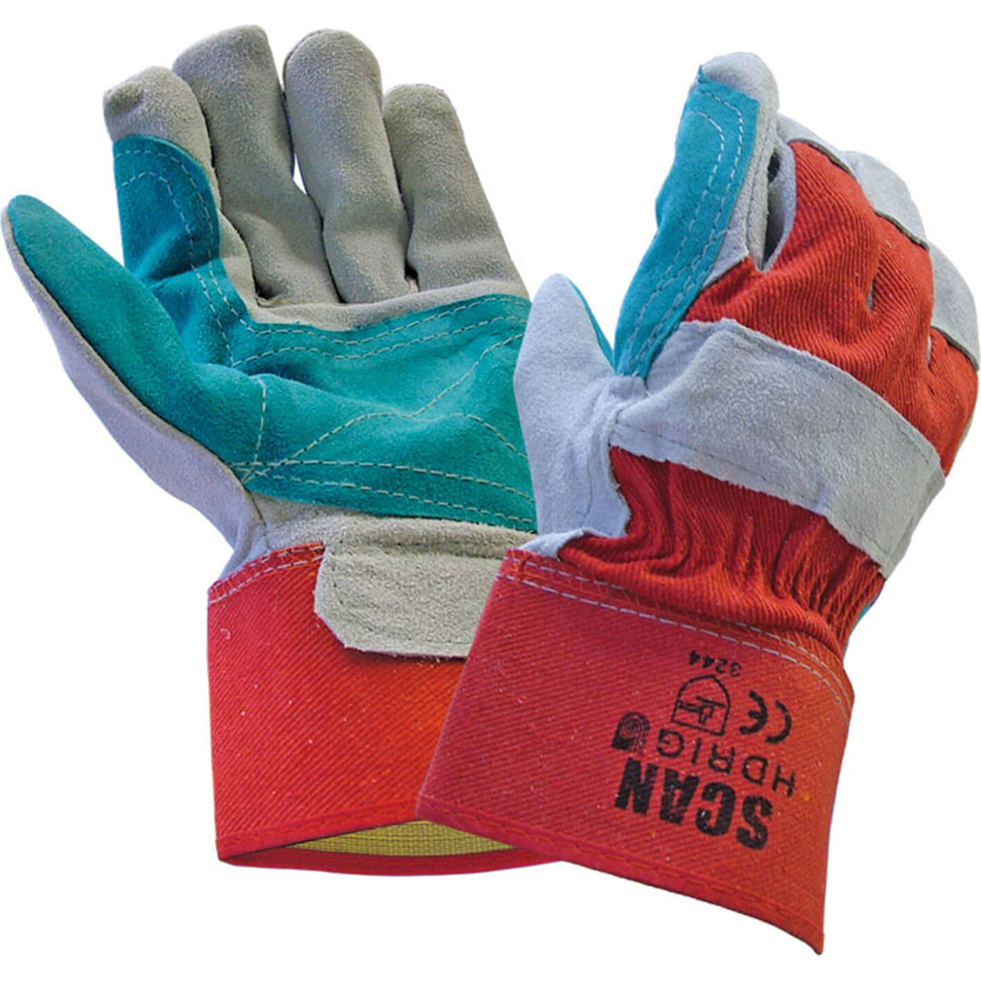 Image of Scan Heavy Duty Rigger Gloves Multi Coloured One Size
