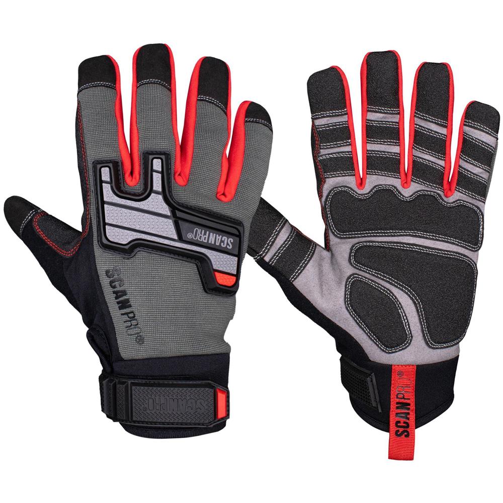 Scan Pro Mechanics Gloves Black / Red L Pack of 1