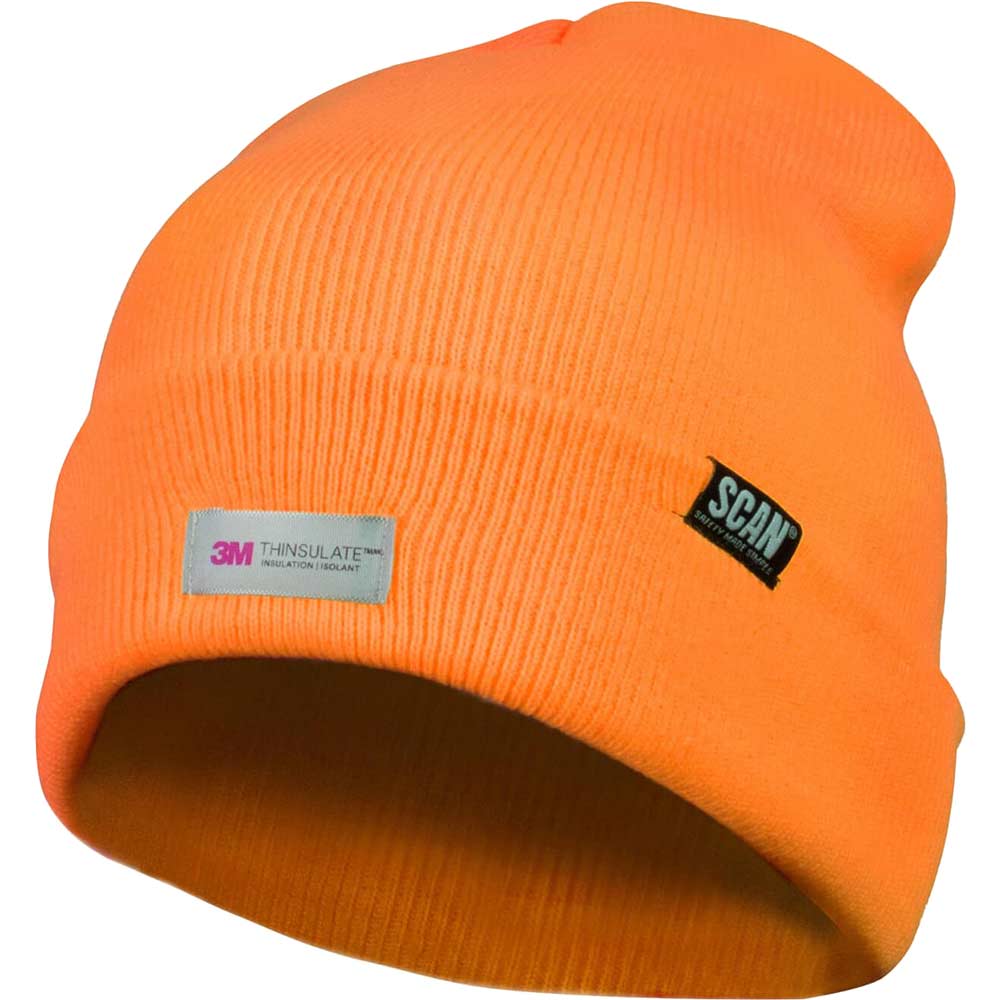 Scan Hi Vis Beanie Hat Orange One Size