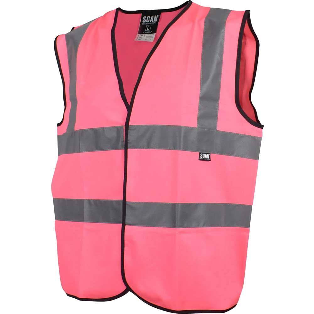 Scan Hi Vis Waistcoat Pink L