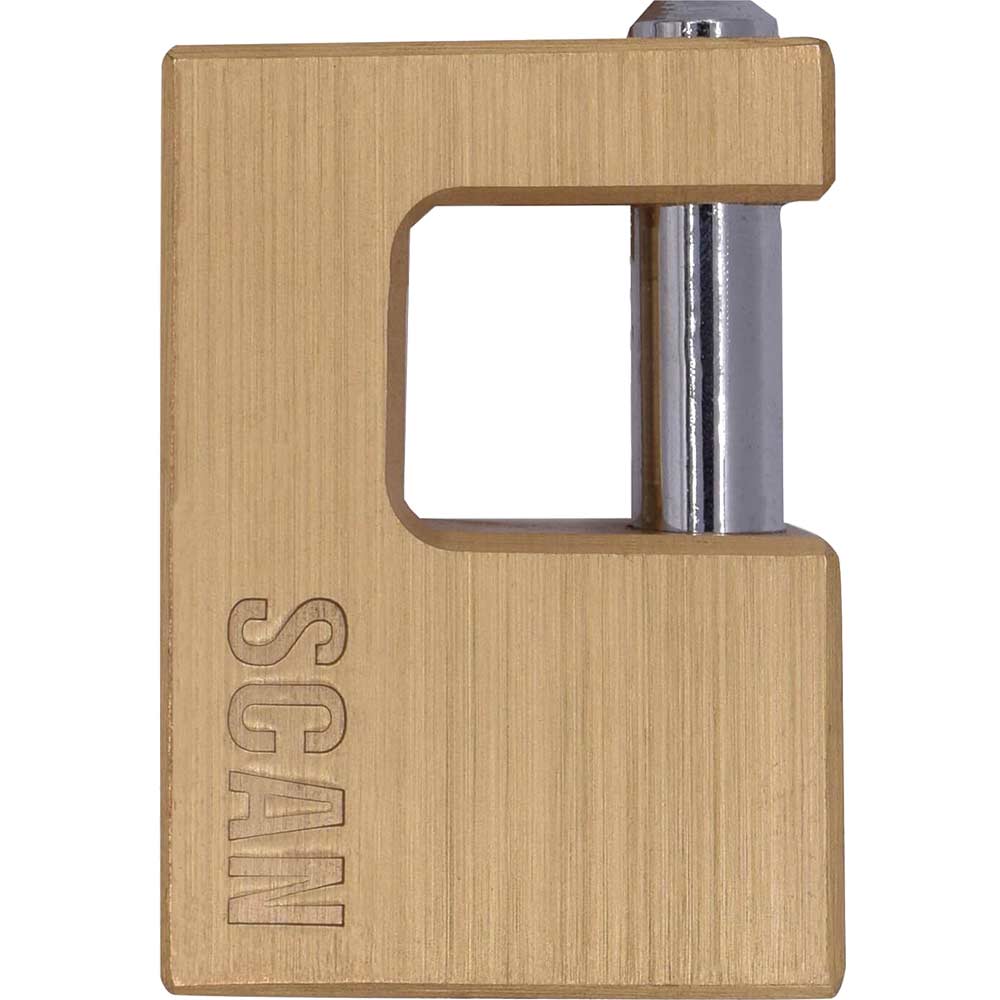 Scan Brass Shutter Padlock 60mm Standard