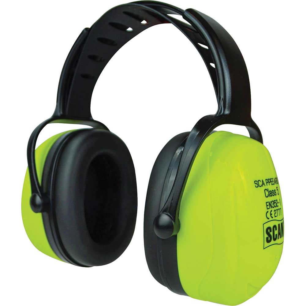 Scan Hi Vis Yellow Ear Defenders