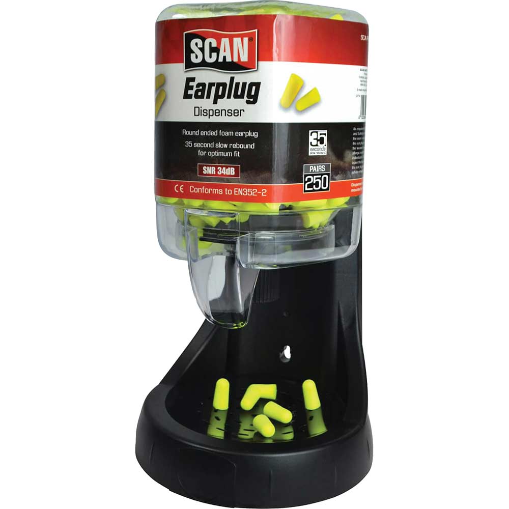 Scan Disposable Earplug Dispenser and Earplugs Pack of 250