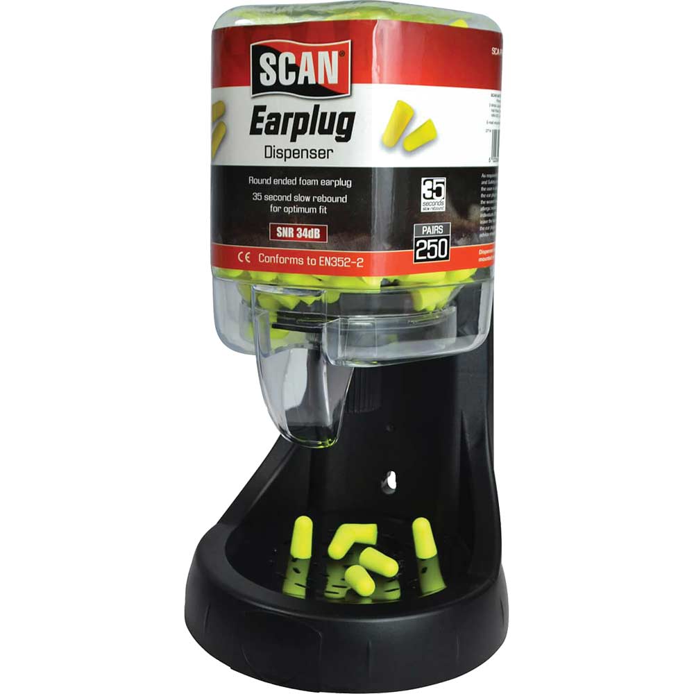 Image of Scan Disposable Earplug Dispenser and Earplugs Pack of 250