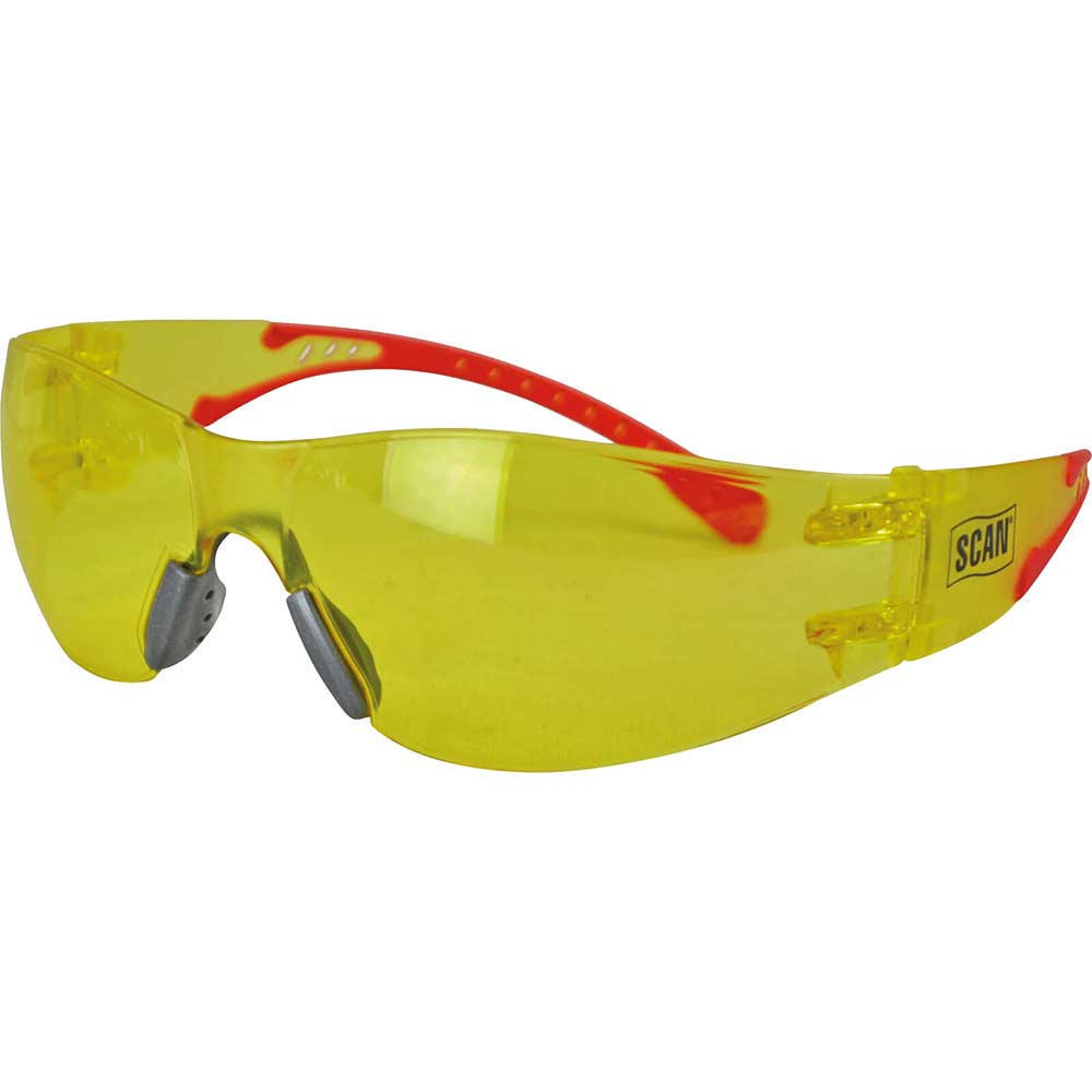 Scan Flexi Safety Glasses Amber Amber