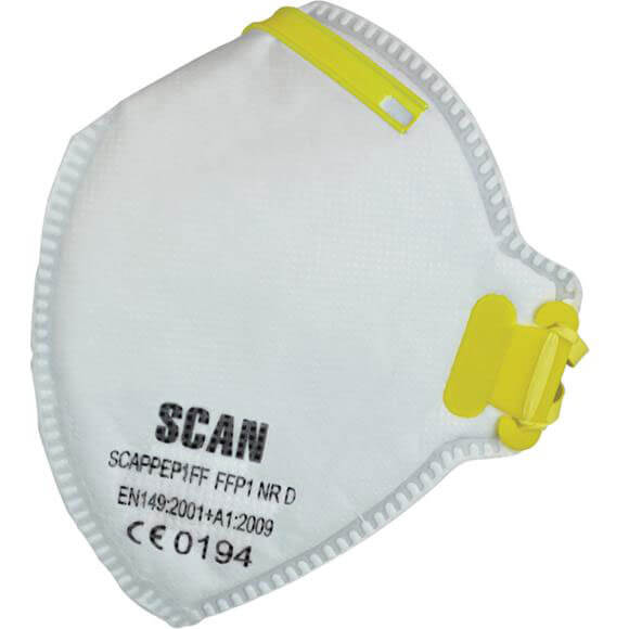 Photos - Safety Equipment SCAN FFP1 Fold Flat Disposable Mask Pack of 3 SCAPPEP1FF 