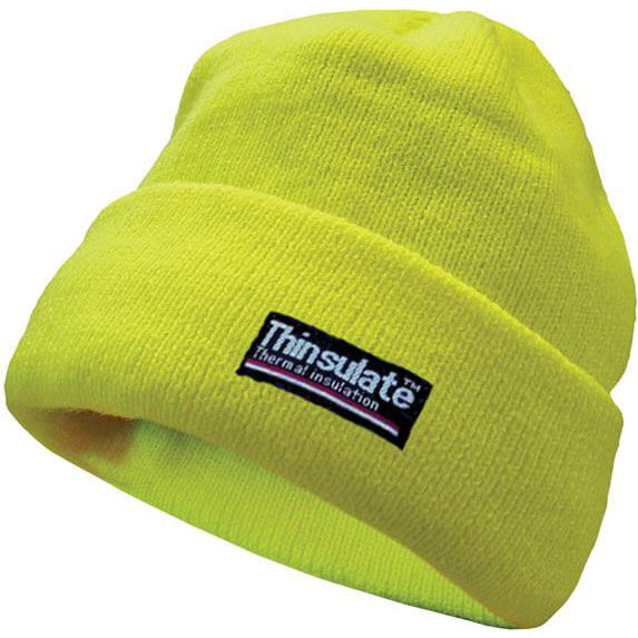 Image of Scan Thinsulate Hi Vis Beanie Hat Yellow One Size