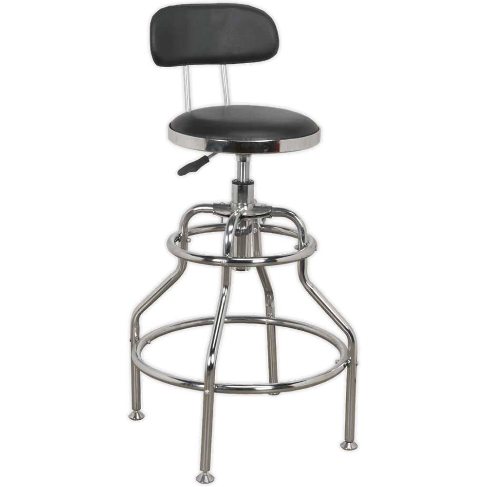 Image of Sealey Pneumatic Swivel Seat Workshop Stool