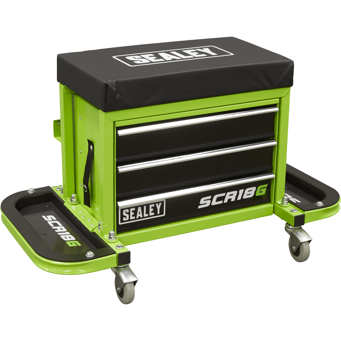 Sealey Mechanics Rolling Tool Box Seat Green 670mm