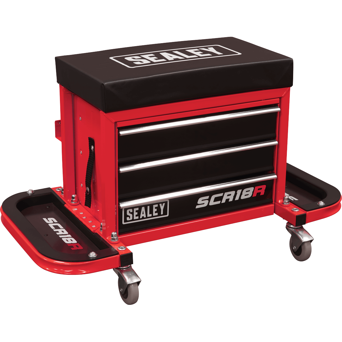 Sealey Mechanics Rolling Tool Box Seat Red 670mm