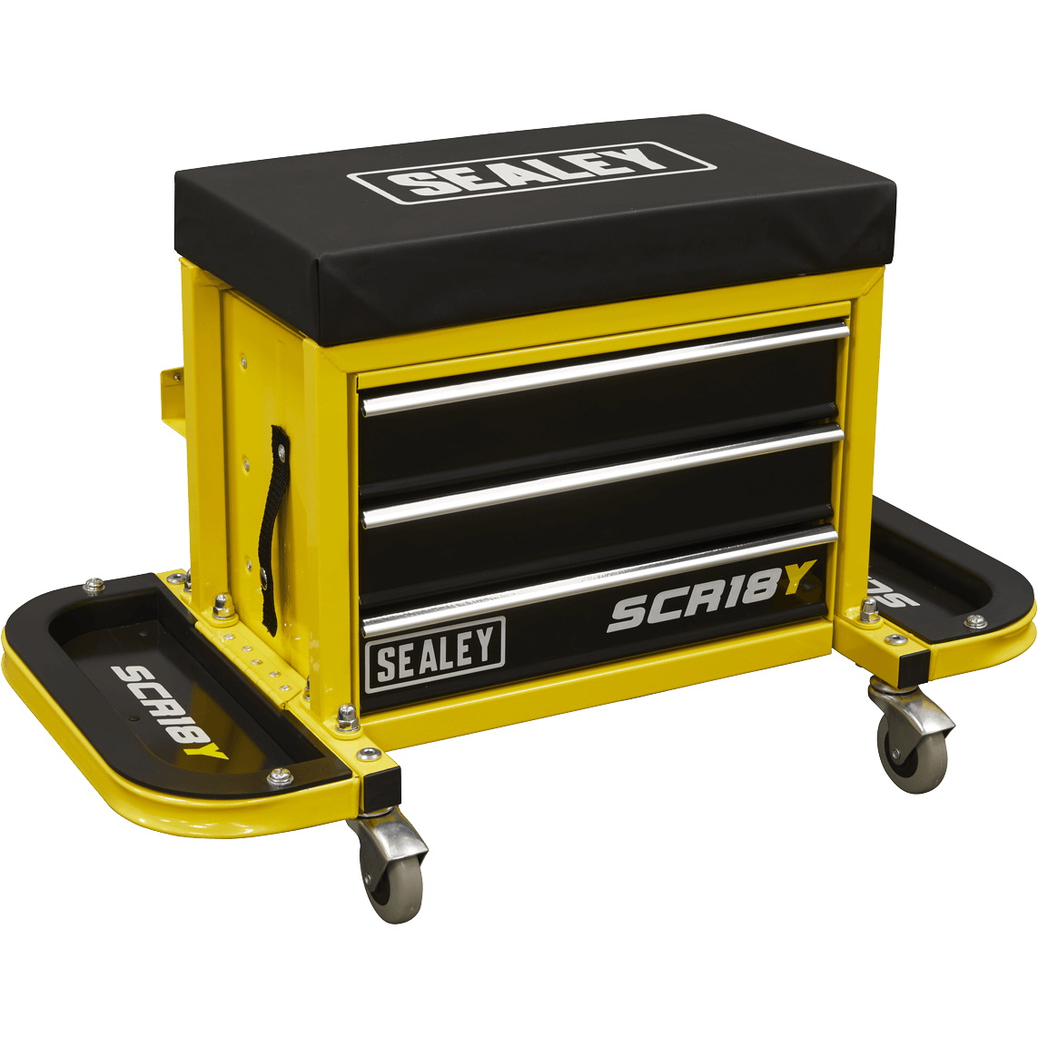 Sealey Mechanics Rolling Tool Box Seat Yellow 670mm
