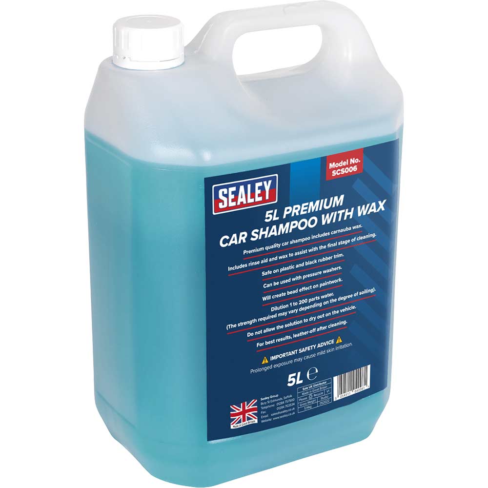 Sealey Car Shampoo Premium With Wax 5l
