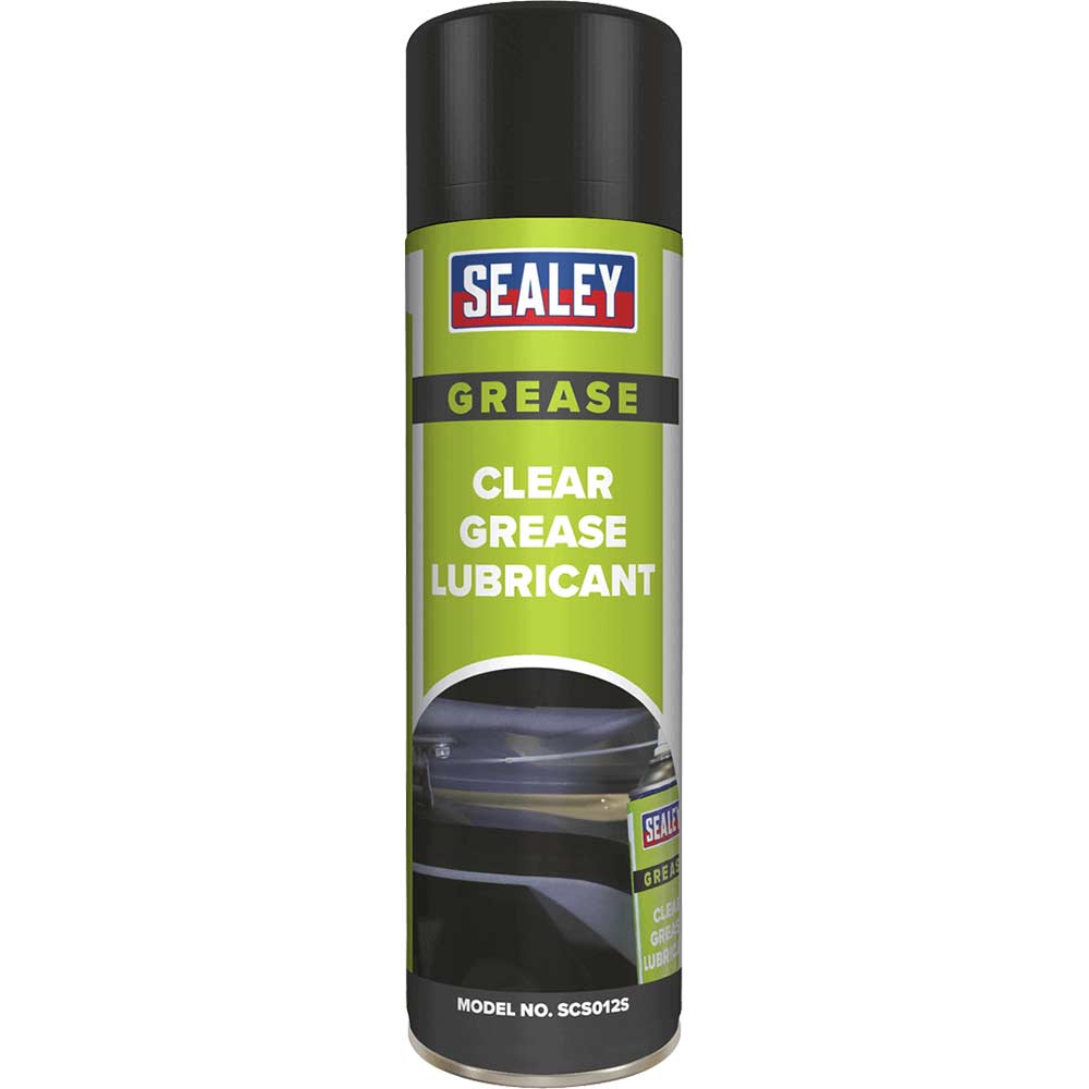 Sealey Clear Grease Lubricant Spray 500ml Pack of 6