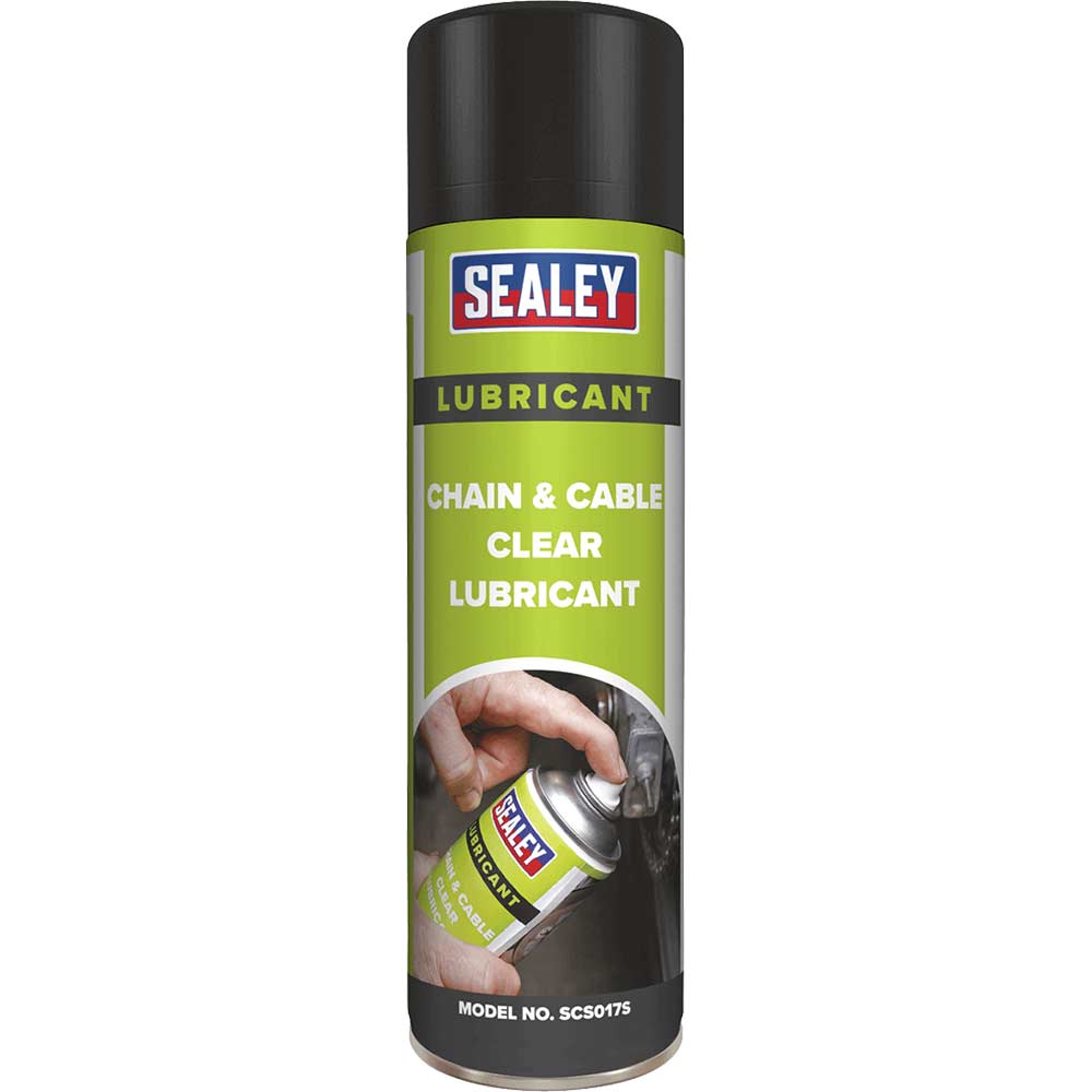 Sealey Chain and Cable Lubricant Clear 500ml Pack of 6