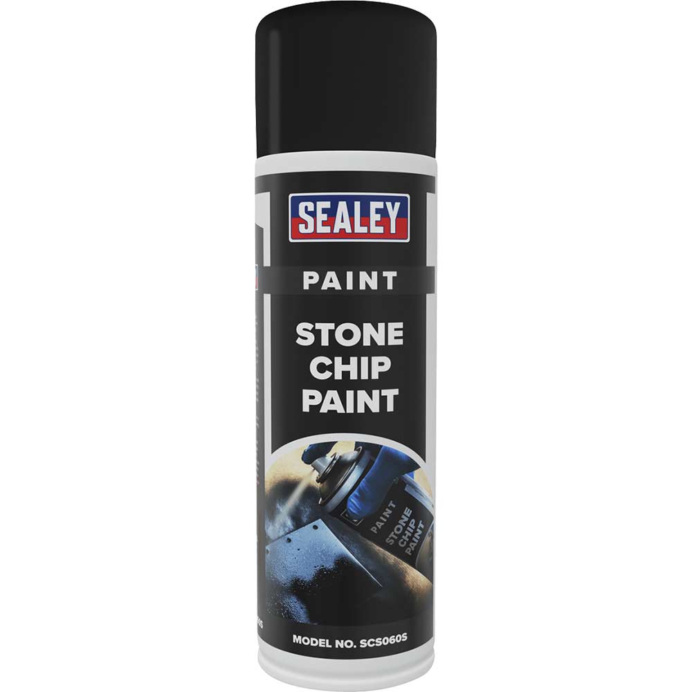 Image of Sealey Stone Chip Protective Aerosol Spray Paint Pack of 6