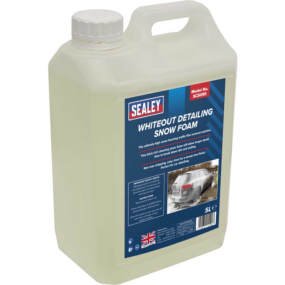 Sealey Whiteout Detailing Snow Foam Car Shampoo 5l Pack of 1