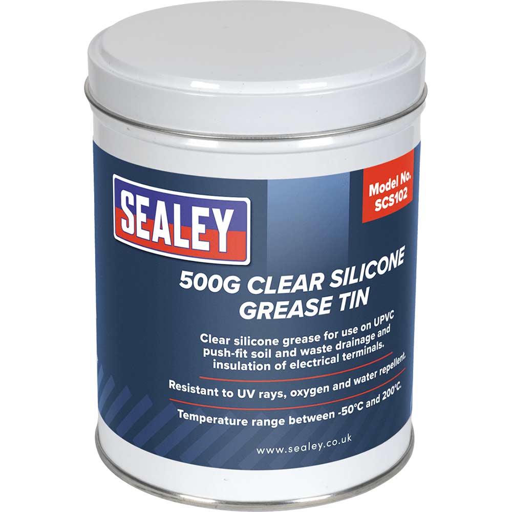 Image of Sealey Silicone Clear Grease 500g