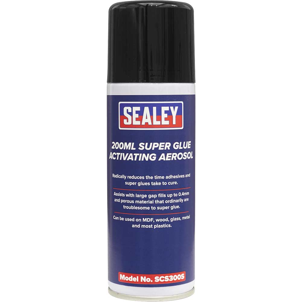 Image of Sealey Super Glue Activating Aerosol Spray 200ml Pack of 6