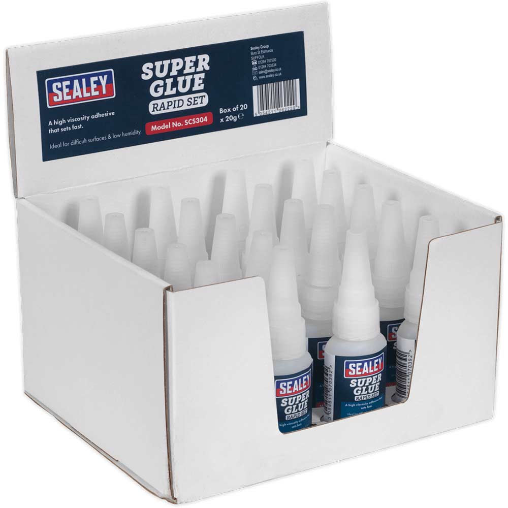 Image of Sealey Rapid Set Super Glue 20ml Pack of 20