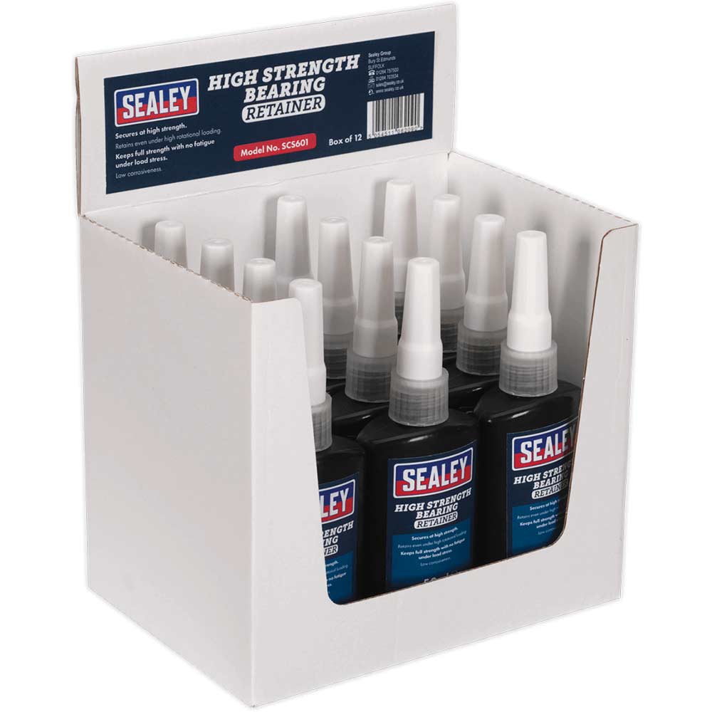 Sealey High Strength Bearing Fit Retainer 50ml Pack of 12 in UK Specification