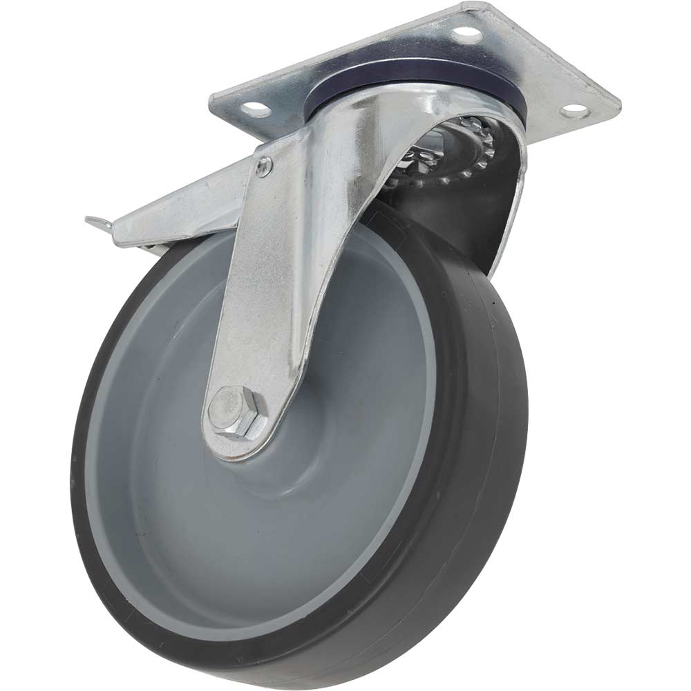 Sealey Medium Duty Thermoplastic Swivel Castor Wheel and Total Lock 100mm in UK Specification