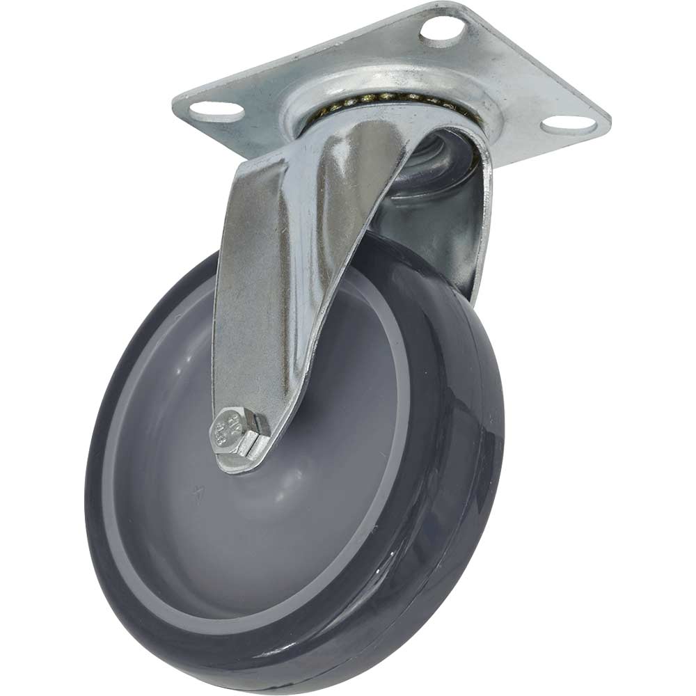 Sealey Swivel Plate Castor Grey 100mm in UK Specification