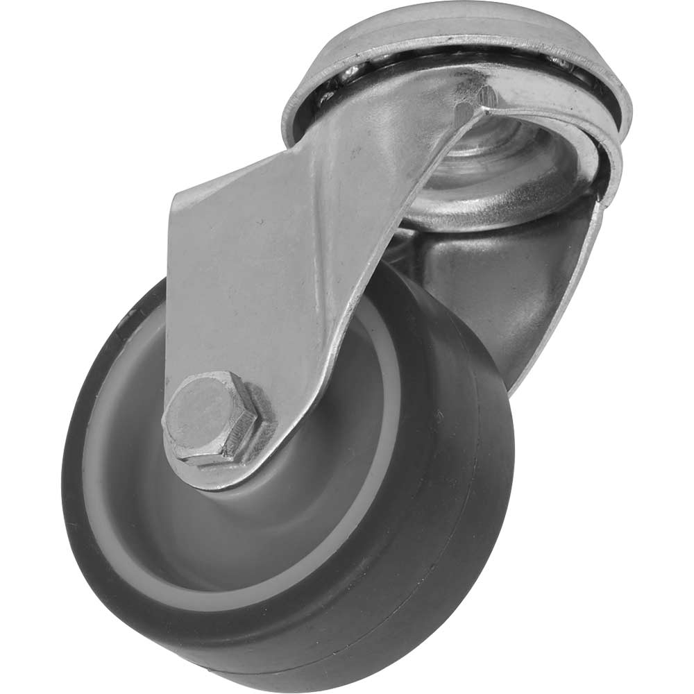 Image of Sealey Medium Duty Thermoplastic Bolt Hole Swivel Castor Wheel 50mm
