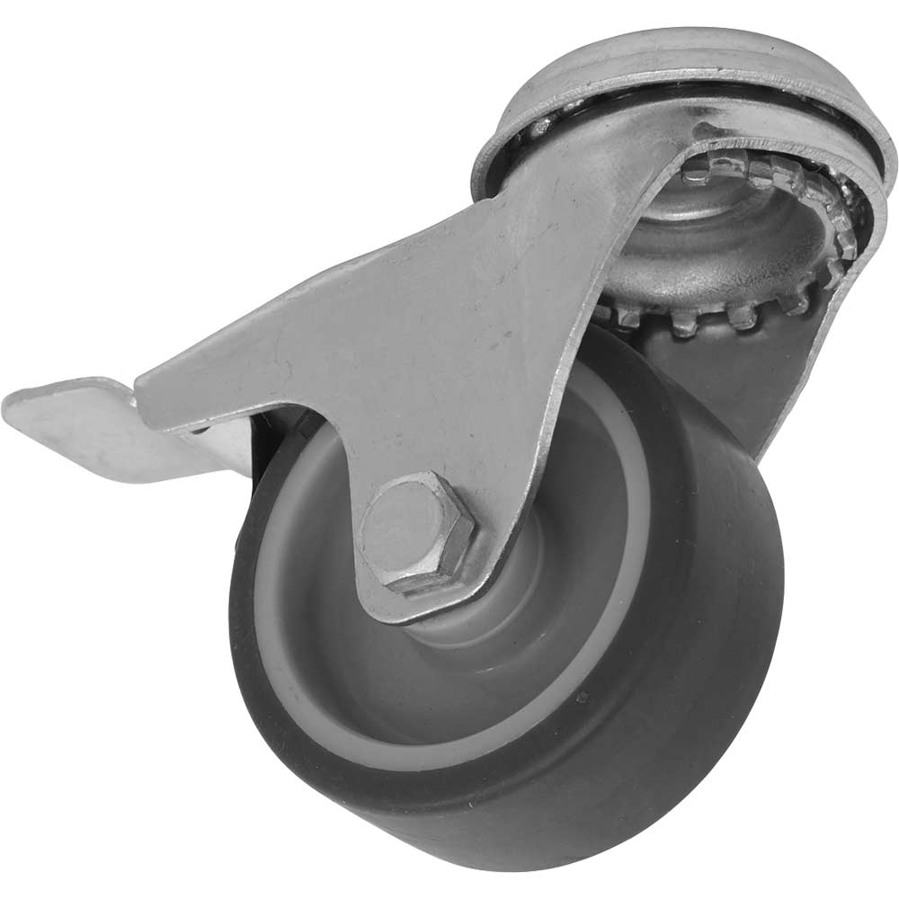 Sealey Medium Duty Thermoplastic Swivel Castor Wheel and Total Lock 50mm