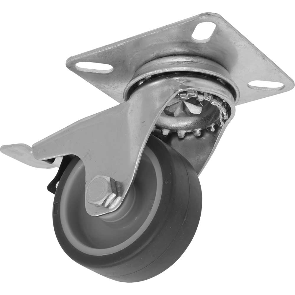 Sealey Medium Duty Thermoplastic Swivel Castor Wheel and Total Lock 50mm