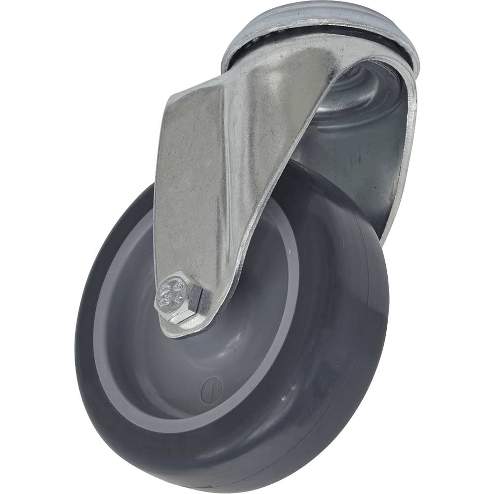 Image of Sealey Bolt Hole Swivel Castor Grey 75mm