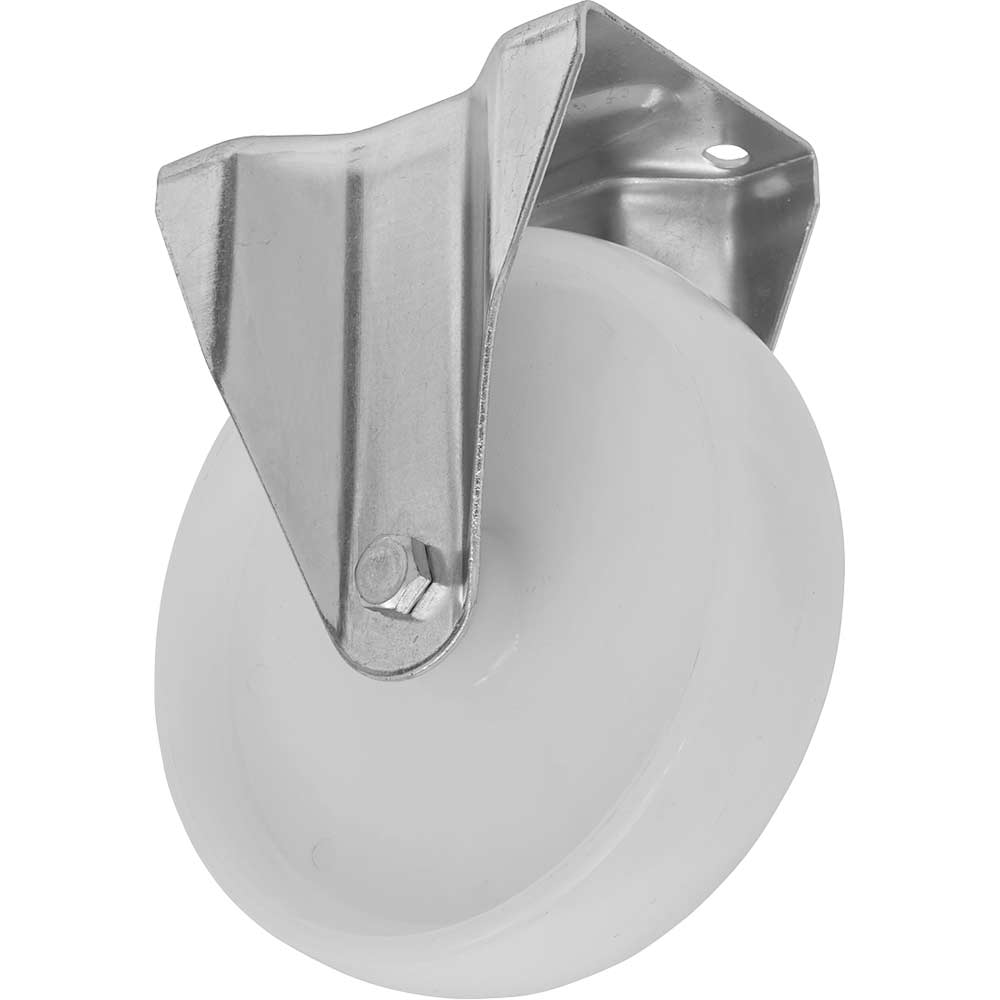 Image of Sealey Heavy Duty Nylon Fixed Plate Castor Wheel 100mm