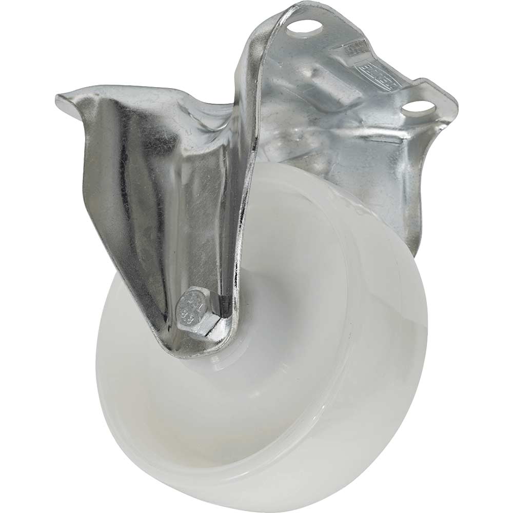 Sealey Fixed Plate Castor White Polyamide 100mm