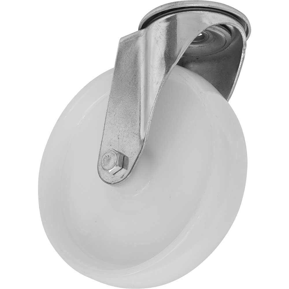 Sealey Heavy Duty Nylon Bolt Hole Castor Wheel 100mm in UK Specification